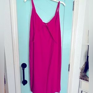 Women’s Hot Pink Spaghetti Strap Midi Dress - Size XL
